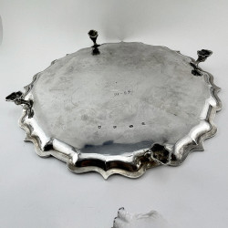 Good Quality and Gauge Early George II Sterling Silver Salver