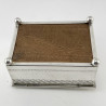 Silver Plated Trinket Box Depicting an Embossed Old English Bull Dog