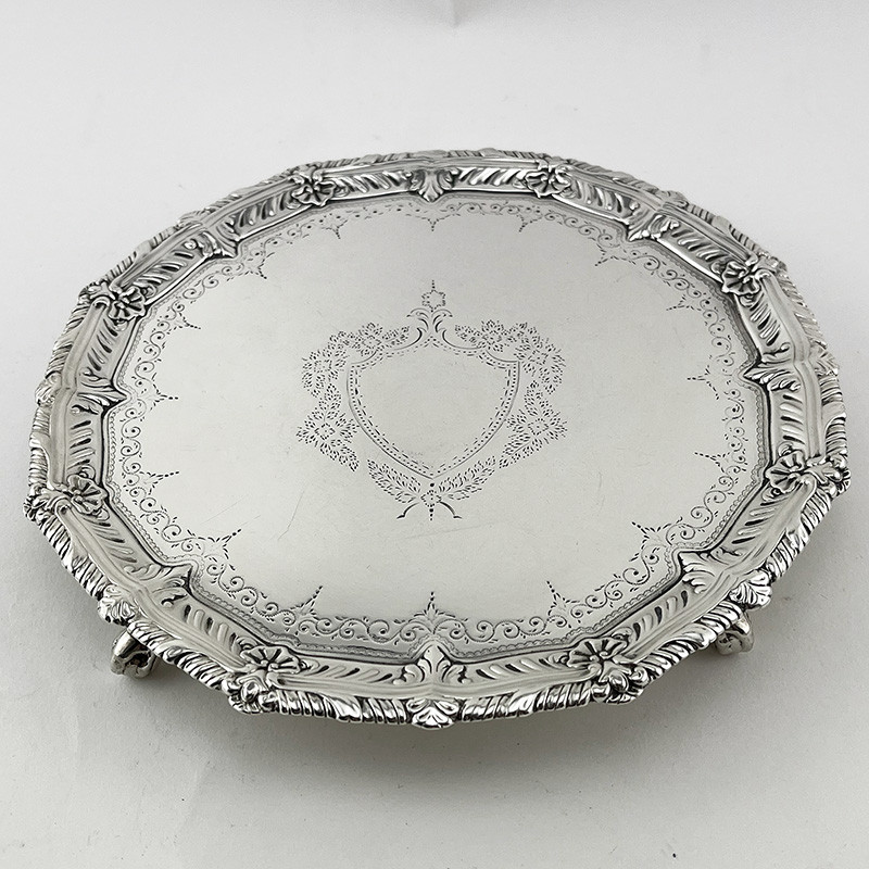Attractive Victorian Sterling Silver Salver (1887)