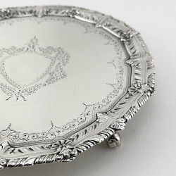 Attractive Victorian Sterling Silver Salver