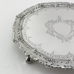Attractive Victorian Sterling Silver Salver