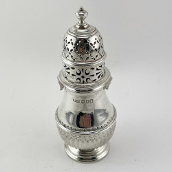 Charming Sterling Silver Sugar Caster in a Baluster Form (1912)