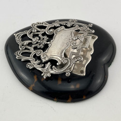 Victorian Sterling Silver and Tortoiseshell Table Paper Clip