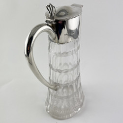 Stylish Sterling Silver Mounted Claret Jug with Plain Mount