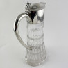 Stylish Sterling Silver Mounted Claret Jug with Plain Mount