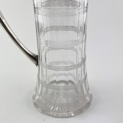 Stylish Sterling Silver Mounted Claret Jug with Plain Mount