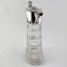 Stylish Sterling Silver Mounted Claret Jug with Plain Mount