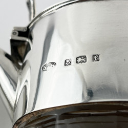 Stylish Sterling Silver Mounted Claret Jug with Plain Mount