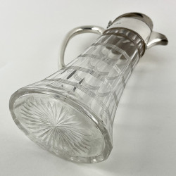 Stylish Sterling Silver Mounted Claret Jug with Plain Mount