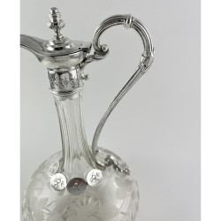 Victorian Silver Plated Claret Jug with an Onion Shaped Body
