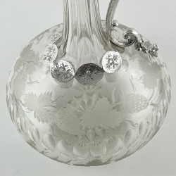 Victorian Silver Plated Claret Jug with an Onion Shaped Body