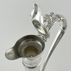 Victorian Silver Plated Claret Jug with an Onion Shaped Body