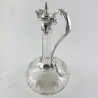 Victorian Silver Plated Claret Jug with an Onion Shaped Body