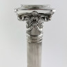 Pair of Sterling Silver Corinthian Style Victorian Candlesticks