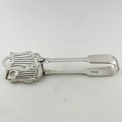 Unusual Pair of Victorian Silver Plated Asparagus Tongs