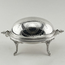 Victorian Revolving Silver Plated Butter or Preserve Dish (c.1895)