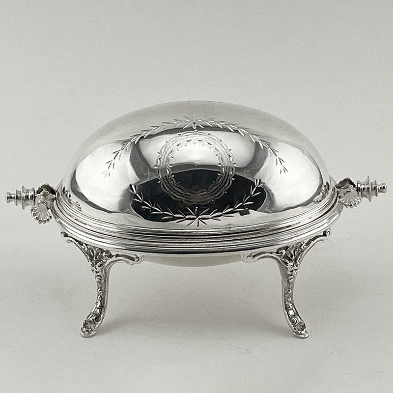 Victorian Revolving Silver Plated Butter or Preserve Dish (c.1895) Victorian Revolving Silver Plated Butter or Preserve Dish (c.1895)