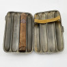 Stylish Rectangular Pocket Cigar Case with Four Torpedo Shape Sections