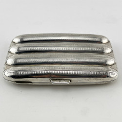 Stylish Rectangular Pocket Cigar Case with Four Torpedo Shape Sections