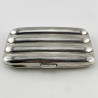 Stylish Rectangular Pocket Cigar Case with Four Torpedo Shape Sections