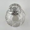 Pretty Late Victorian Sterling Silver and Cut Glass Perfume Bottle