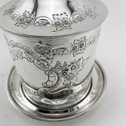 Victorian Silver Plated Cylindrical Biscuit or Trinket Box