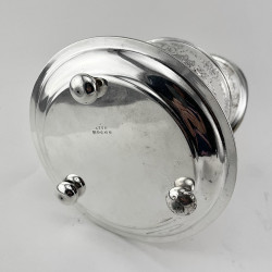 Victorian Silver Plated Cylindrical Biscuit or Trinket Box