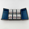Six Boxed Victorian Silver Plated Napkin Rings (c.1890)