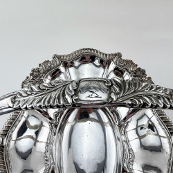 Large Old Sheffield Plate Basket Oval in Shape