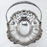Large Old Sheffield Plate Basket Oval in Shape