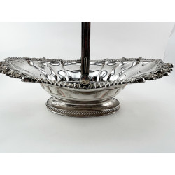 Large Old Sheffield Plate Basket Oval in Shape