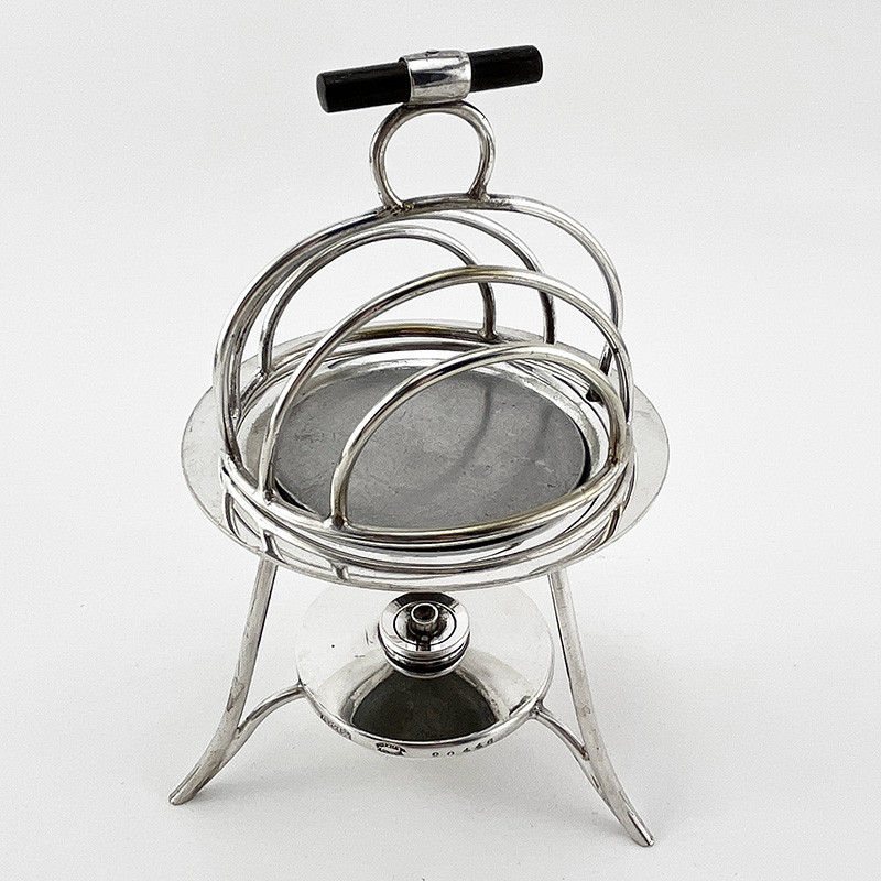 Unusual Asprey & Co Silver Plated Heated Toast Rack (c.1920) Unusual Asprey & Co Silver Plated Heated Toast Rack (c.1920)