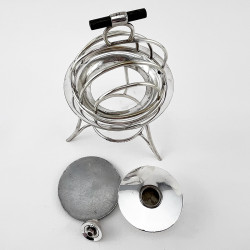 Unusual Asprey & Co Silver Plated Heated Toast Rack