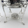 Rare Set of Three Silver Plated Planters or Bottle Holders