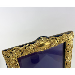Unusual Edwardian Decorative Gold Plated Photo Frame