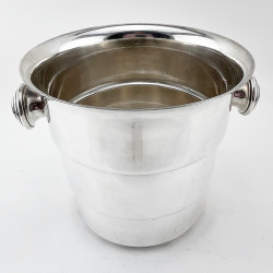 Large Art Deco Style Silver Plated Ice Bucket