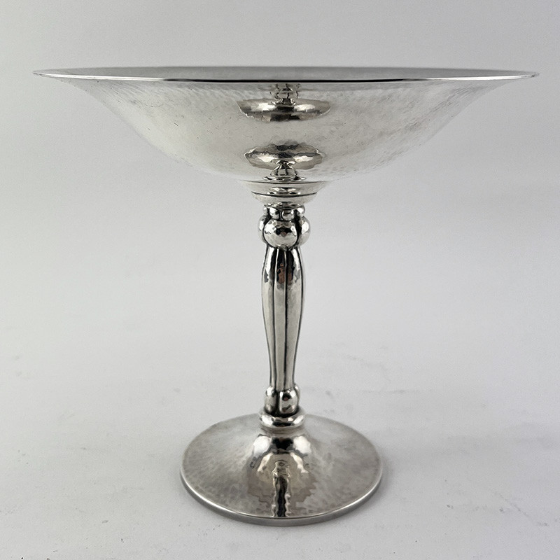 Danish Sterling Silver Tazza or Comport in the Manner of Georg Jensen Danish Sterling Silver Tazza or Comport in the Manner of Georg Jensen