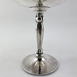 Danish Sterling Silver Tazza or Comport in the Manner of Georg Jensen