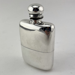 Good Quality Victorian Sterling Silver Hip Flask