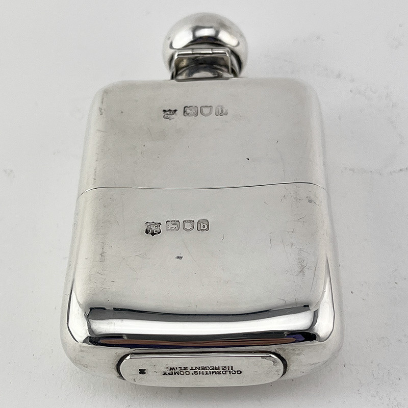 Good Quality Victorian Sterling Silver Hip Flask (1897) Good Quality Victorian Sterling Silver Hip Flask (1897)