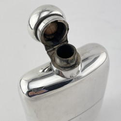 Good Quality Victorian Sterling Silver Hip Flask