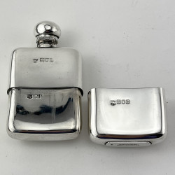 Good Quality Victorian Sterling Silver Hip Flask