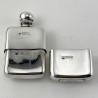 Good Quality Victorian Sterling Silver Hip Flask