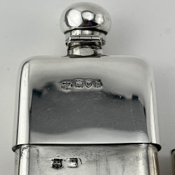 Good Quality Victorian Sterling Silver Hip Flask
