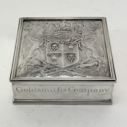 Superb Quality Garrard & Co Sterling Silver Commemorative Box (1926)