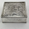 Superb Quality Garrard & Co Sterling Silver Commemorative Box