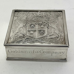 Superb Quality Garrard & Co Sterling Silver Commemorative Box