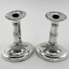 Elegant Pair of Edwardian Georgian Style Sterling Silver Candlesticks (1904)