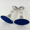 Elegant Pair of Edwardian Georgian Style Sterling Silver Candlesticks