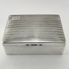 Large Edwardian Rectangular Sterling Silver Cigar Box (1905)